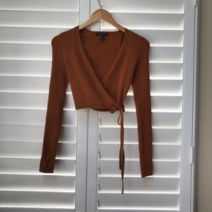 Forever21 wrap cropped top S (free with any item)
